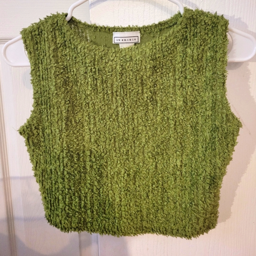 Green sweater tank